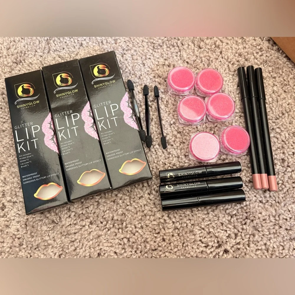 Glitter Lip Kit - Radiant Pink (read description for full details)